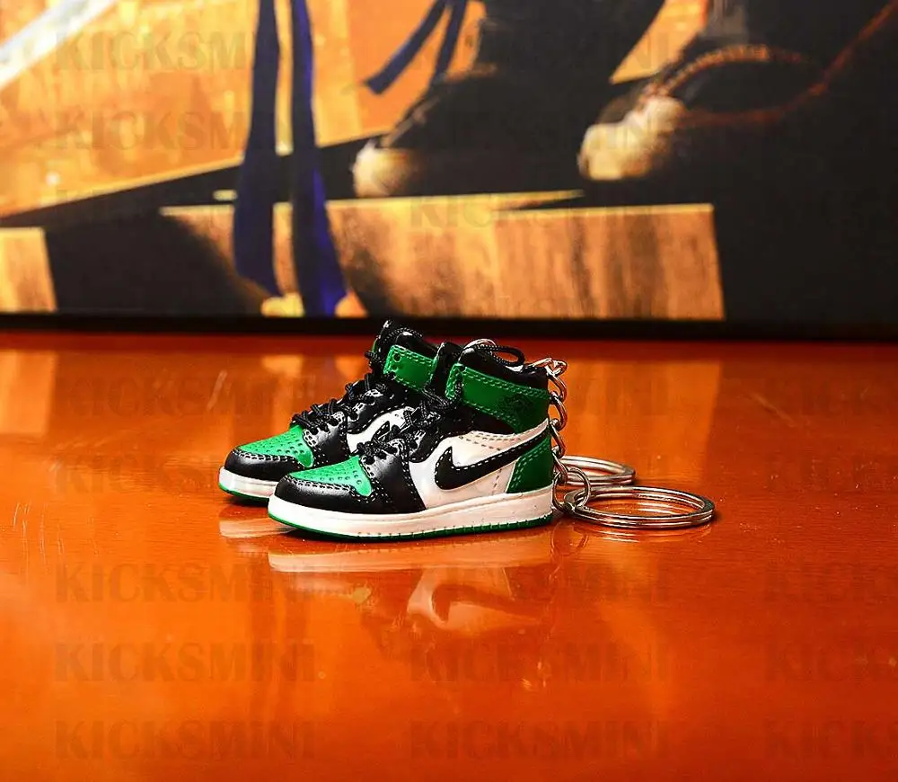 a pair w metal ring Дропшиппинг aj1 Chicago «не для перепродажи Красный» брелок в виде кроссовка Air Jordan 1 3D мини-кроссовки, запатентованный спортивный обувной брелок с кроссовком - Цвет: a pair w metal ring