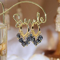juwang earrings 2021 trend minimalist for women fashion brilliant temperament exquisite black romantic diamond luxury earrings