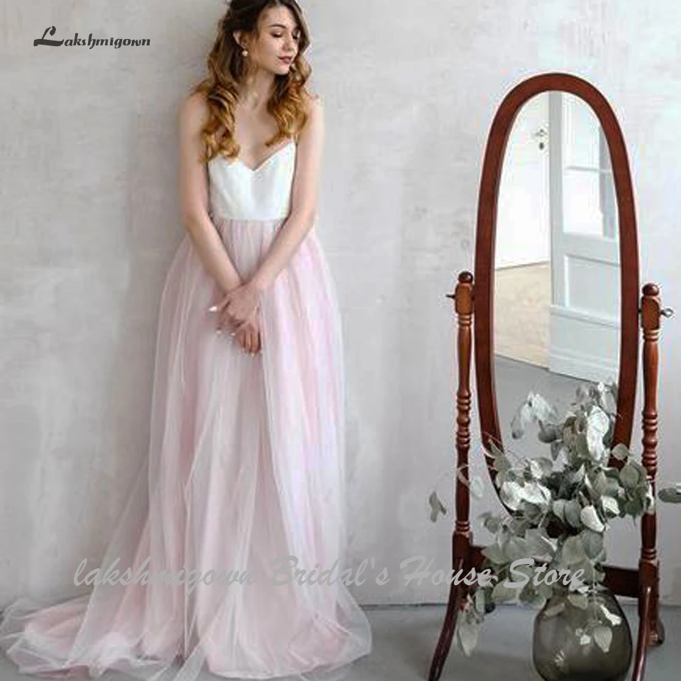 Vestido Novia 2019 простое Бохо пляжное свадебное платье на тонких бретелях
