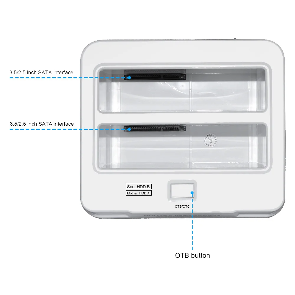 Стыковочная станция DeepFox USB 3 0/Type C на два жестких диска SATA для жесткого 2 5 дюйма/3