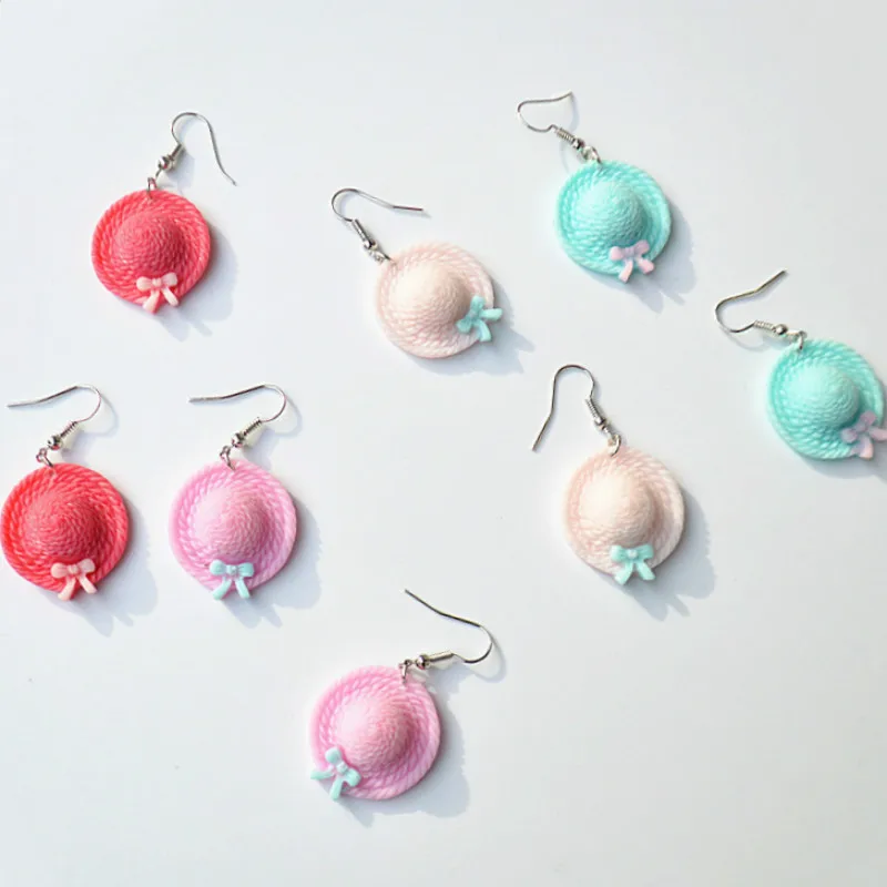 2019 Новая красочная милая шляпа для конфет серьги женщин девушка Корейская