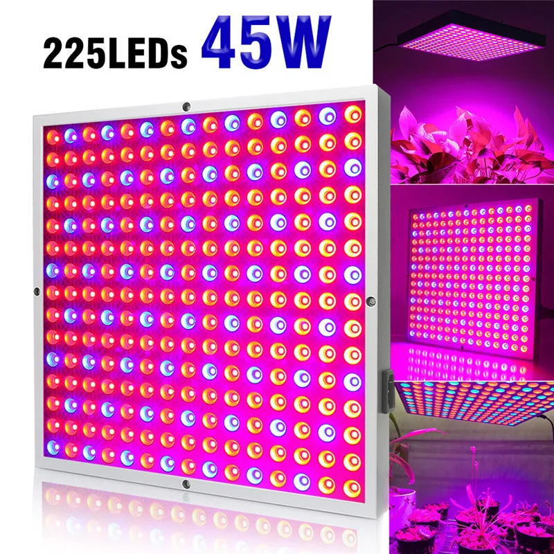 

45W Growth Lamp Plants Led Grow Light Full Spectrum Phyto Lamp Fitolampy Indoor Herbs Light For Greenhouse Veg Led Grow Tent Box