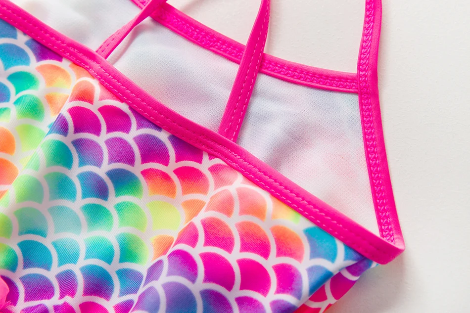 Цельнокроеный Купальник для девочек с весом русалки на возраст 2-8 лет Детские