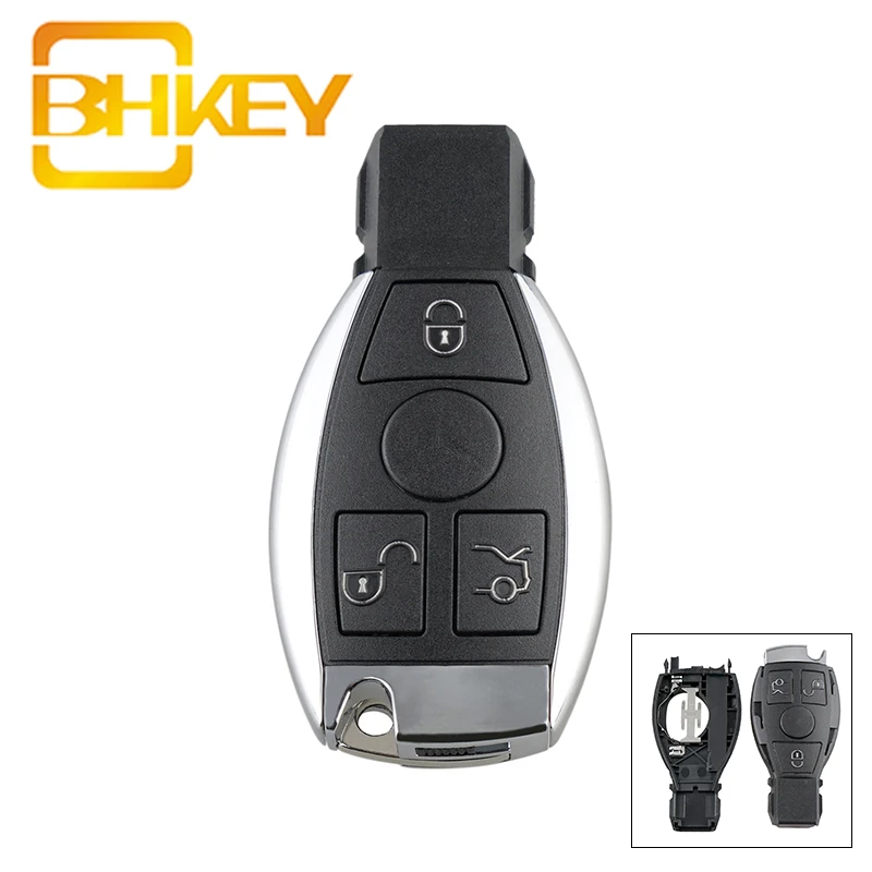 Чехол для ключа BHKEY Car Remote Mercedes Benz A B C E S Class W245 W204 W205 W210 W212 W221 W222 CLK 3 кнопочный чехол