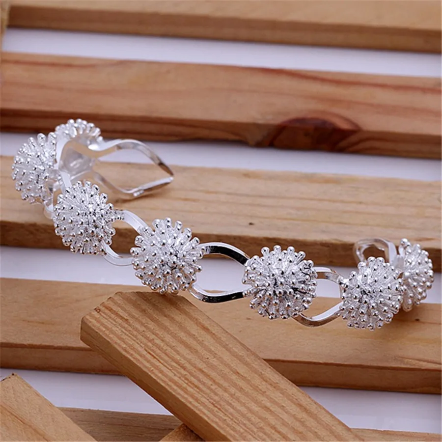 

Изысканные фейерверк браслеты 925 стерлинговые серебряные браслеты из манжеты для женщин Регулируемый Роскошные ювелирные изделия Модные с...