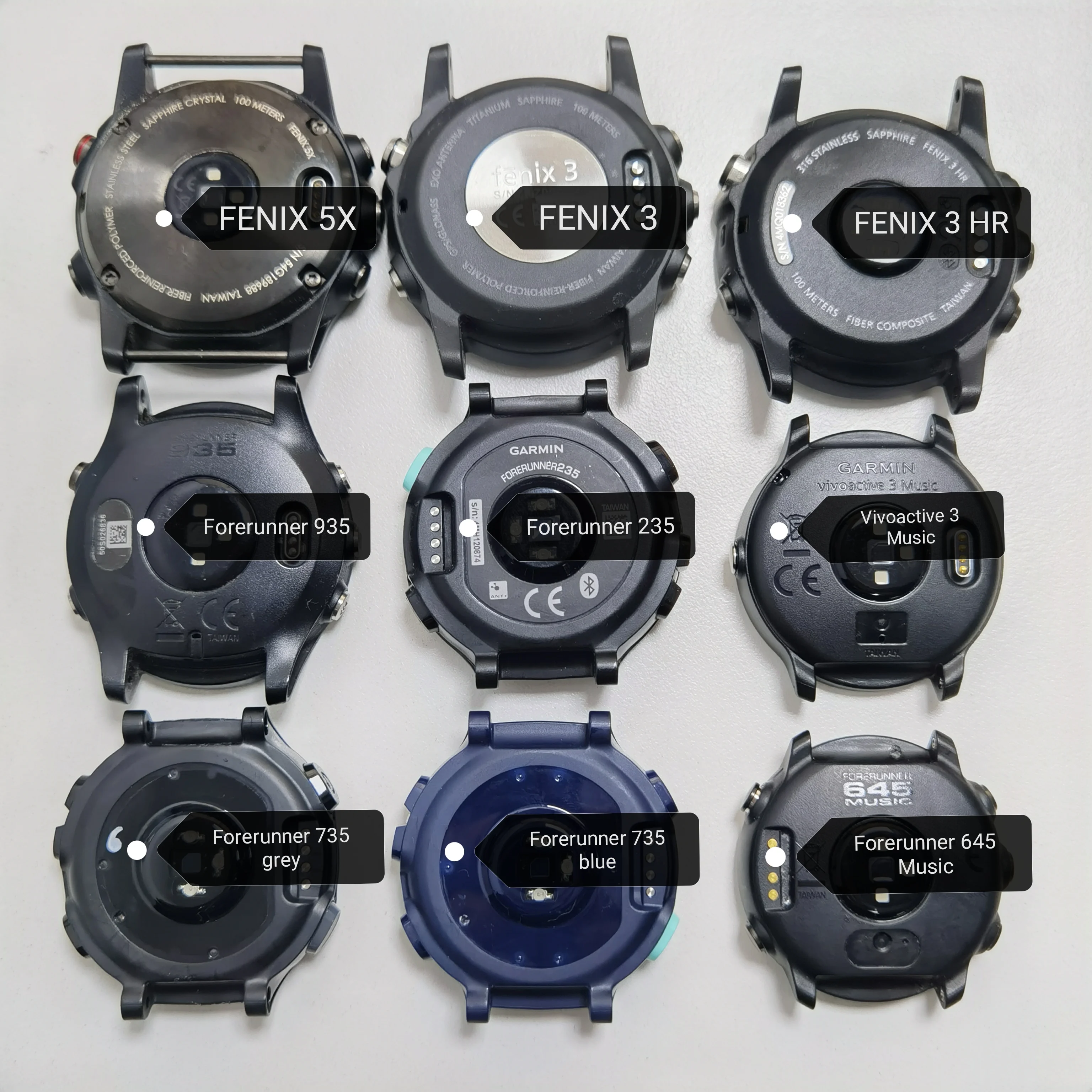 Задний Чехол для Garmin FENIX 3/Fenix 3 HR/Fenix 5x/Vivoactive Music/Forerunner 235/645/735/735xt Smart (без батареи) |