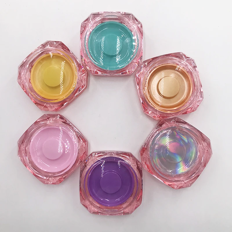 Новый квадратный розовый чехол с алмазным блеском для накладных ресниц