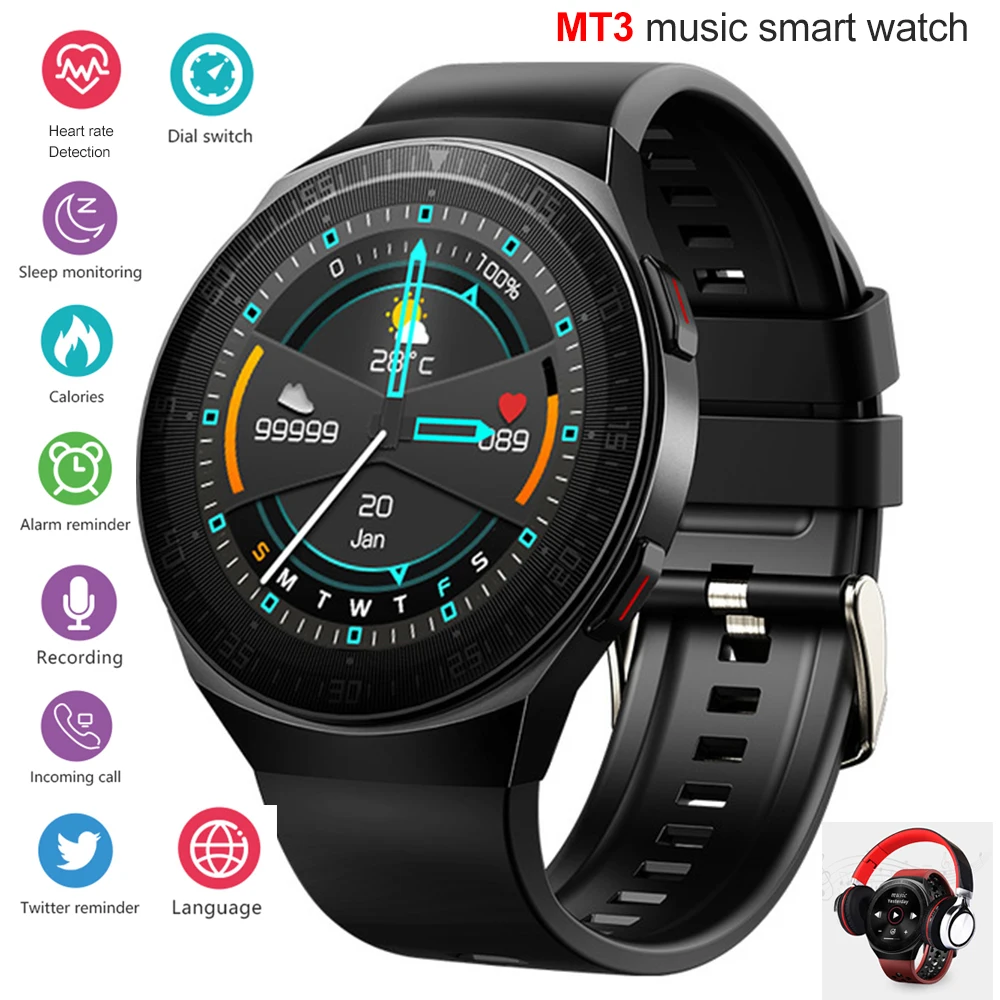 

Смарт-часы мужские водонепроницаемые с поддержкой Bluetooth, 8G
