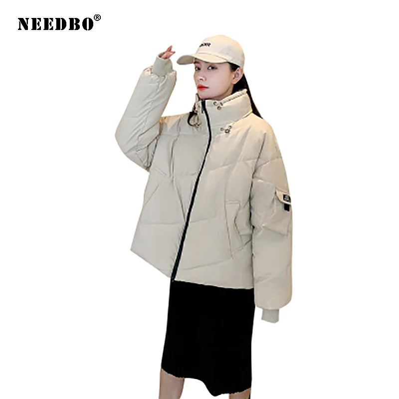 NEEDBO Winter Jacket Women 2020 Parka Mujer Casaco Cotton Padded Puffer Jacket Women Winter Coat Warm Plus Size Casual Casaco