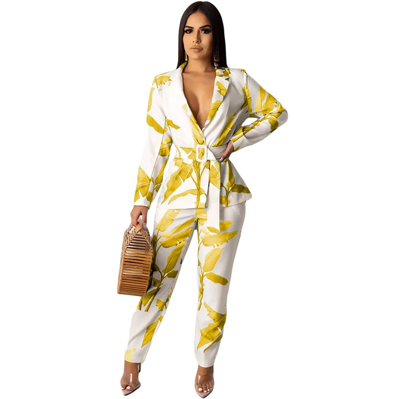 Женский офисный комплект из двух предметов элегантный деловой костюм блейзера с