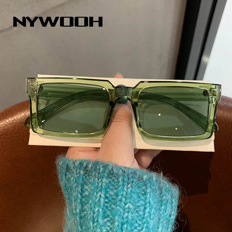 Солнцезащитные очки NYWOOH в стиле ретро UV400 для мужчин и женщин небольшие винтажные