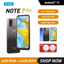 FIGI Note 7 Pro – téléphone portable Android 11, Octa Core, processeur, 5500mAh, 4 go de RAM, 64 go de ROM, chargeur de Type C, plein écran 6.8 pouces  (4)