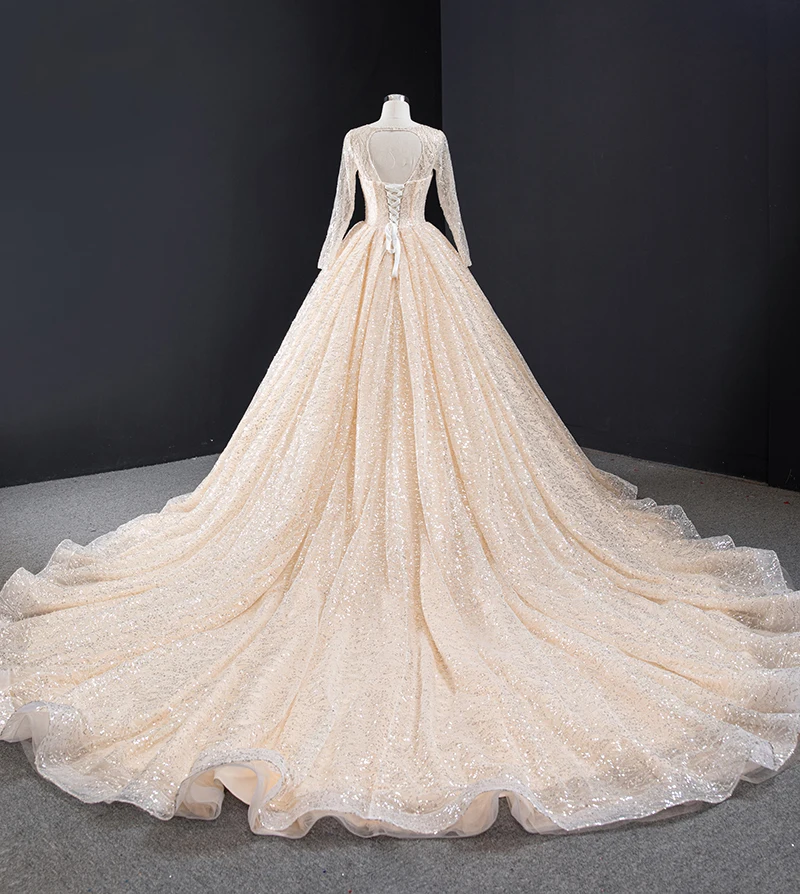J67064 jancember robe de soiree inEvening Dresses with train o neck sequined lace evening dress long sleeve выпускное платье