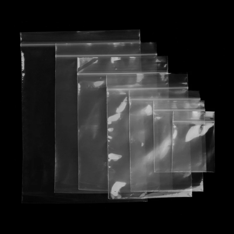 Пластиковые пакеты для ювелирных изделий с прозрачным захватом и самоклеящимся