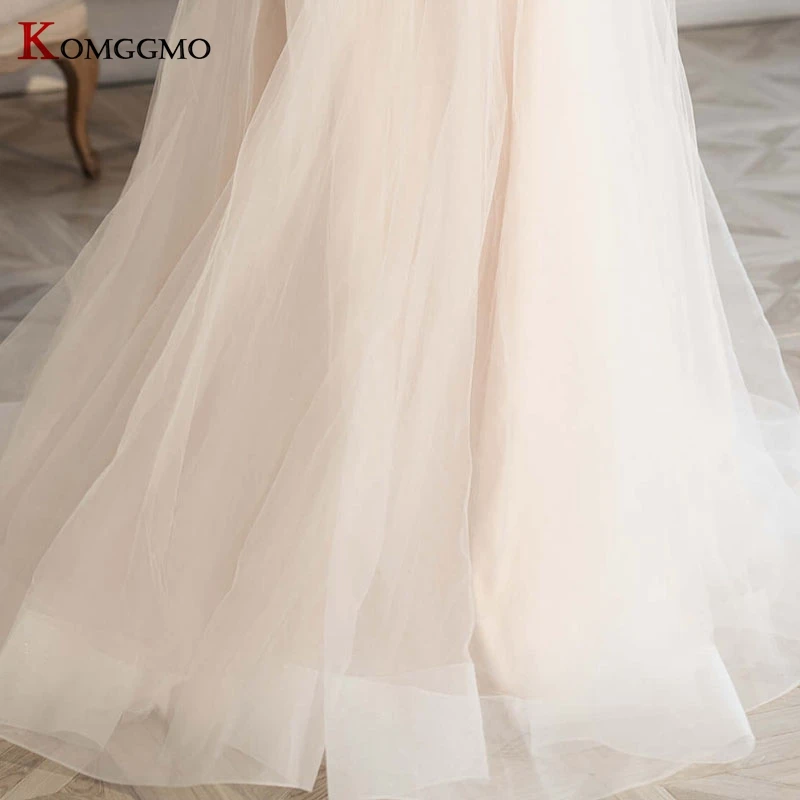 

Luxury V-Neck Embroidery Appliques Tulle Court Train Bridal Ball Gown Custom Made Beading Cap Sleeve Plus Size Wedding Dress