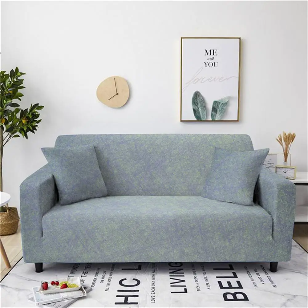 

2021 Solid Color Slipcovers Sofa Cover Marble Elastic Sofa Covers for Living Room Couch Cover 1/2/3/4-seater Sofa Towel