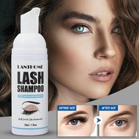 50ml eyelash shampoo eyelash extension cleaning foam cleaner mild and non irritating thick and soft foam achieves effective