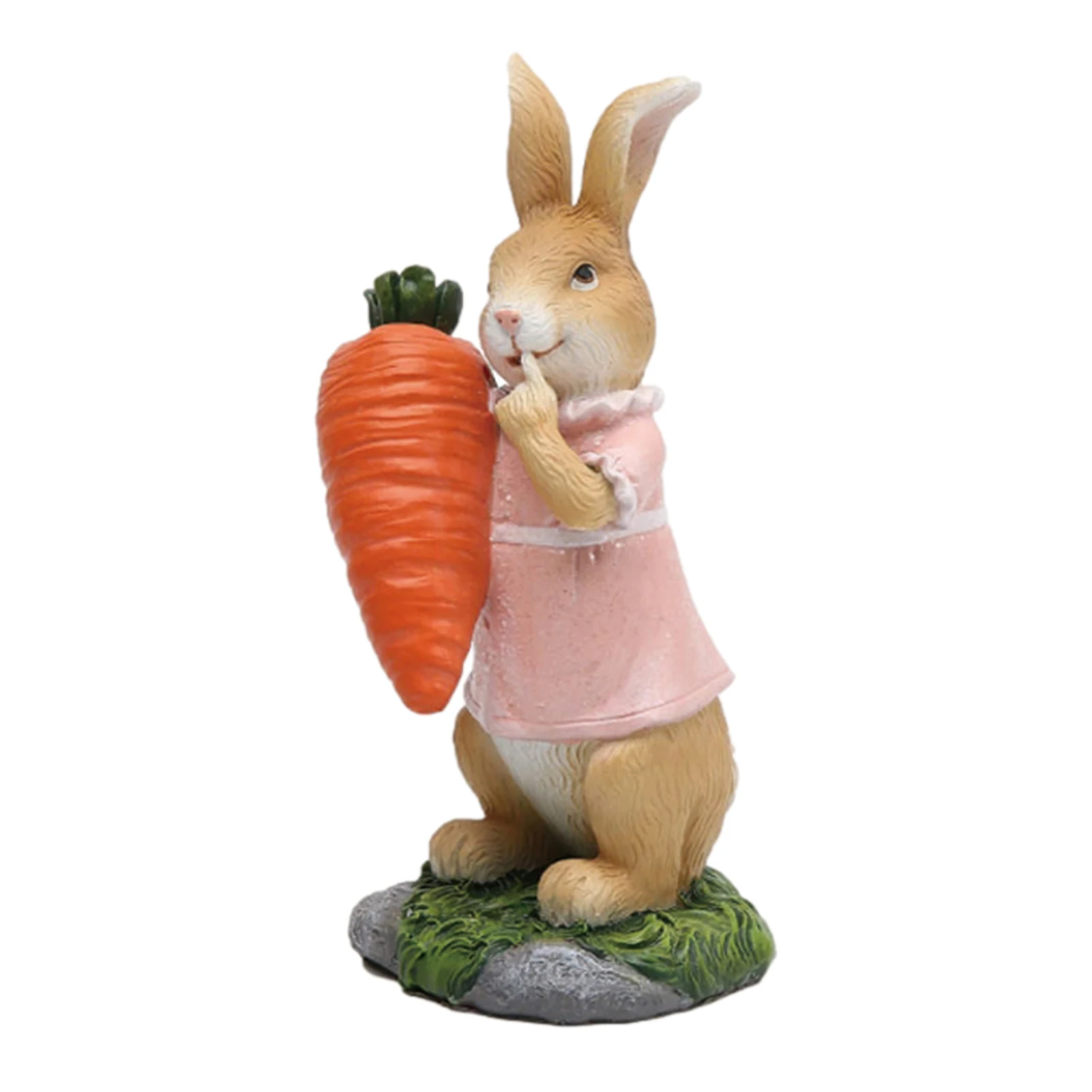 

Садовая статуя кролика, статуэтка пасхального кролика из смолы, кролики, сказочные садовые украшения, скульптурные фигурки, дюйма, пасхальн...