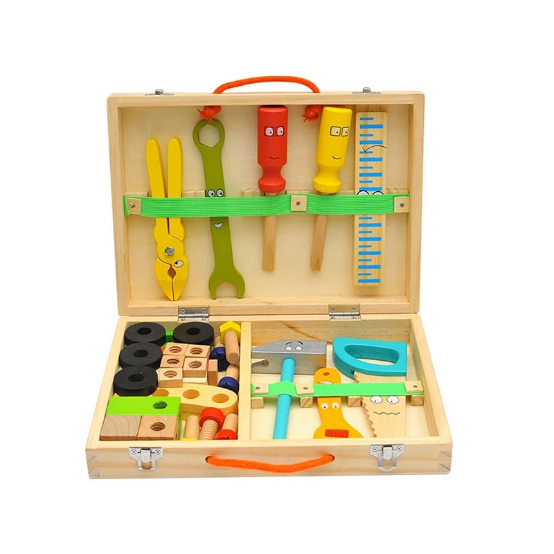 Wooden Repair Toolbox Set Tool Multifunctional Children Assembling and Disassembling Educational Toys | Игрушки и хобби