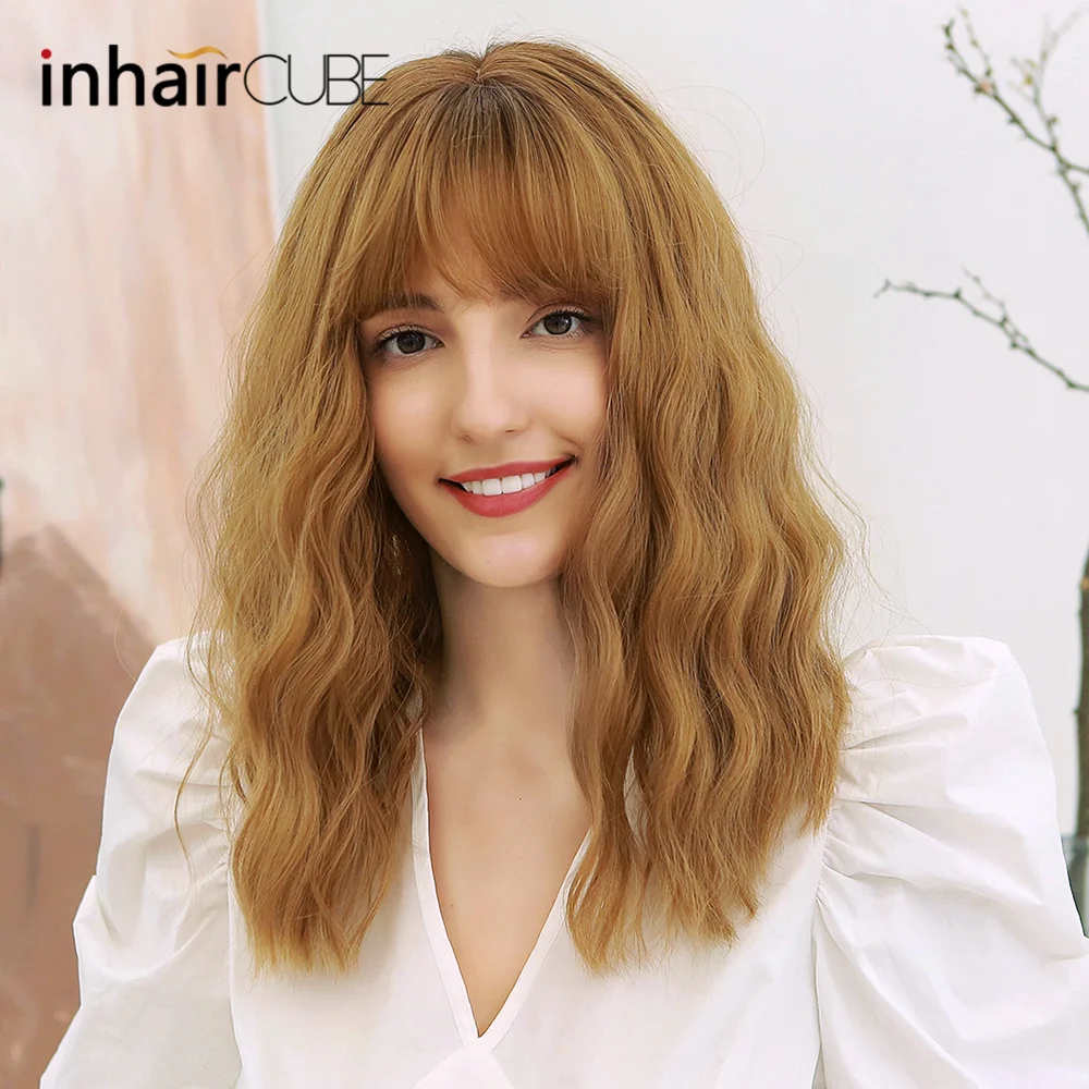 Женские синтетические парики INHAIR CUBE термостойкие длинные вьющиеся