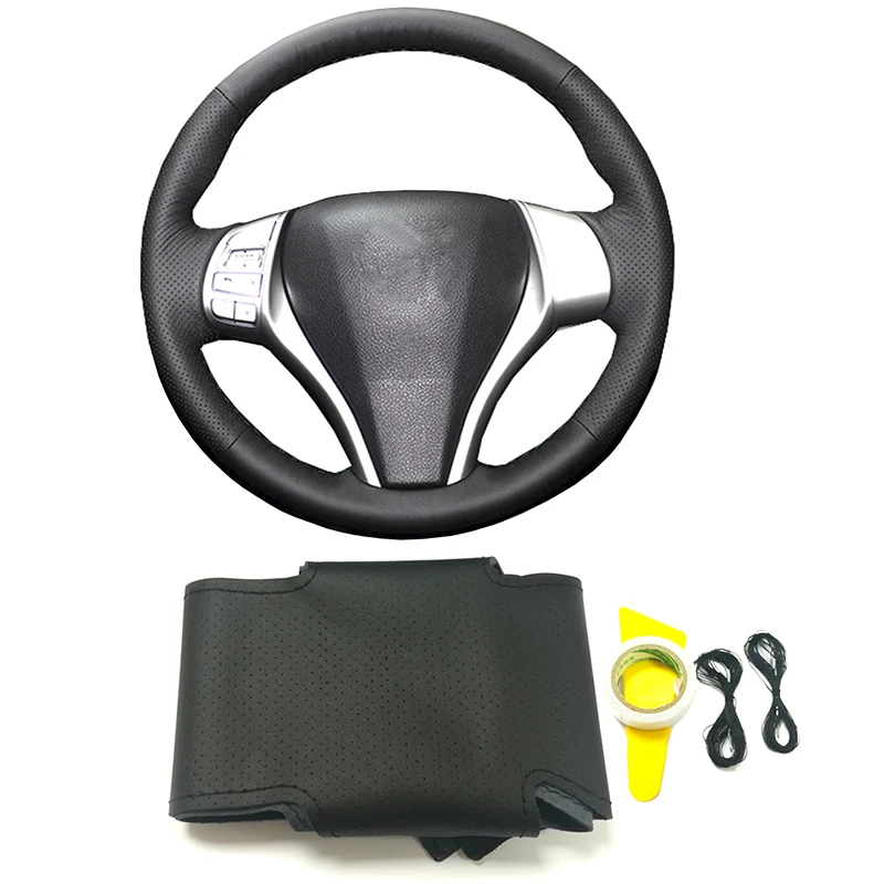 Чехол из натуральной кожи для рукоделия с оплеткой и рулем для Nissan Teana Altima 2012- X-trail T32 аксессуары