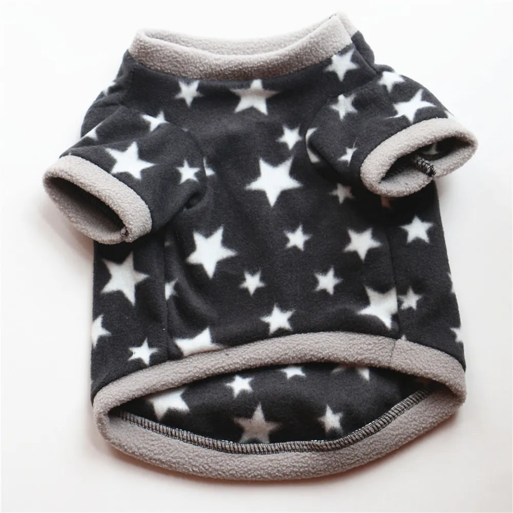 Флисовая зимняя одежда для домашних животных маленьких собак свитер с рисунком