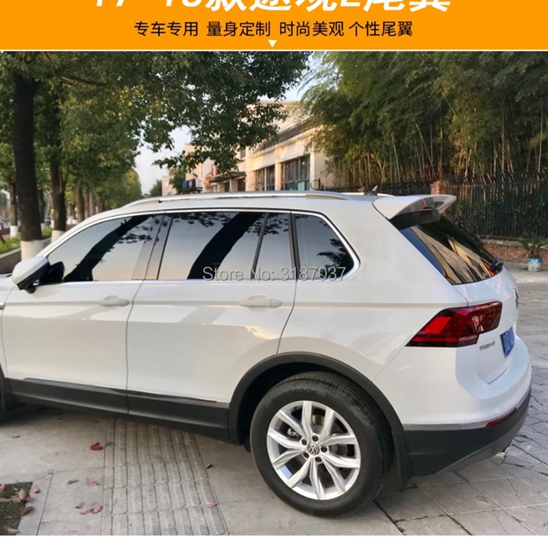 Спойлер для Volkswagen Tiguan L 2017 АБС пластик Неокрашенный задний спойлер на крыло крышу