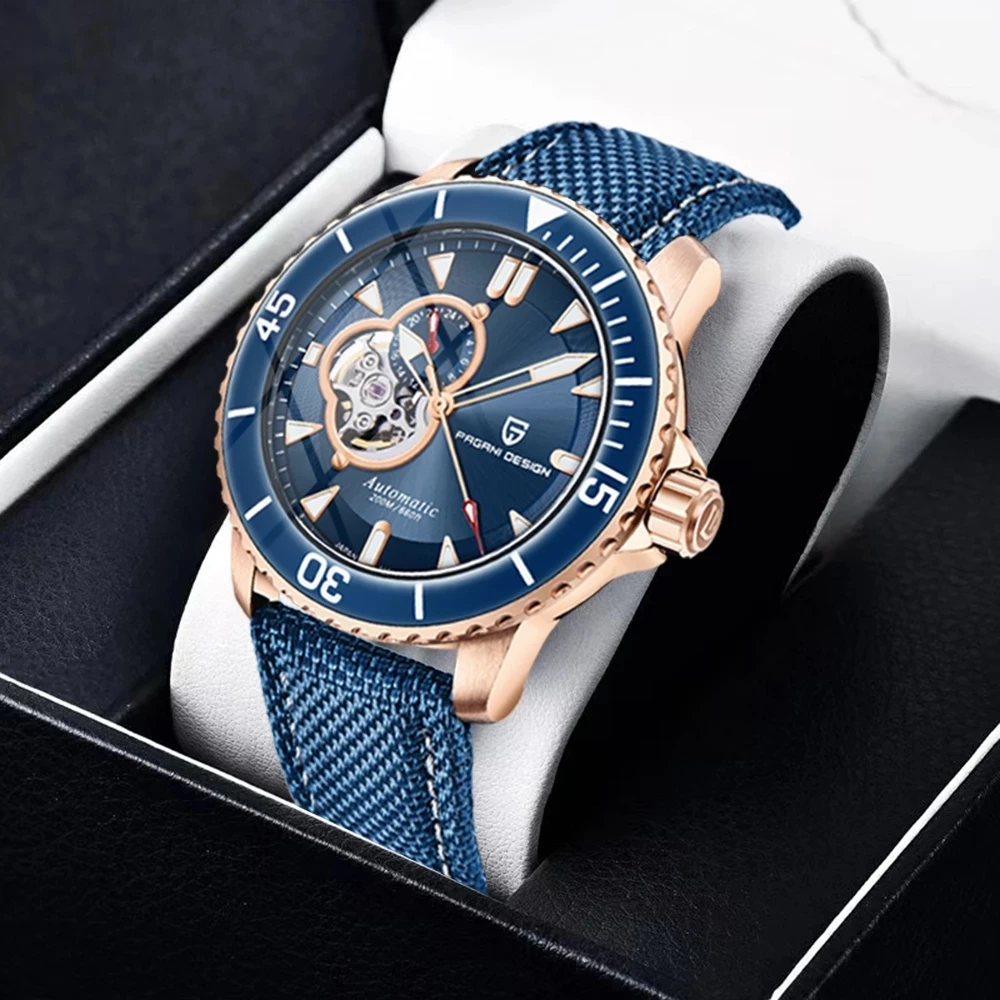 

PAGANI DESIGN New Stainless Steel Automatic Watch for Men 200m Diving Watch Ceramic Bezel Men Mechanical Wristwatch Montre Homme