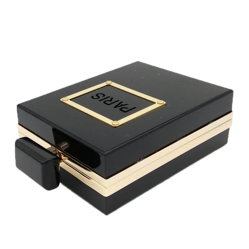 Женская акриловая вечерняя сумочка с двойным цветком металлические клатчи в