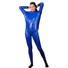 100% резиновый латексный костюм кошки с длинным рукавом, Сексуальные темно-синие носки на молнии XXL