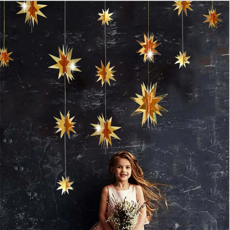 6 шт./компл. 3D Рождественские анис звезда украшение для Витрины Магазина