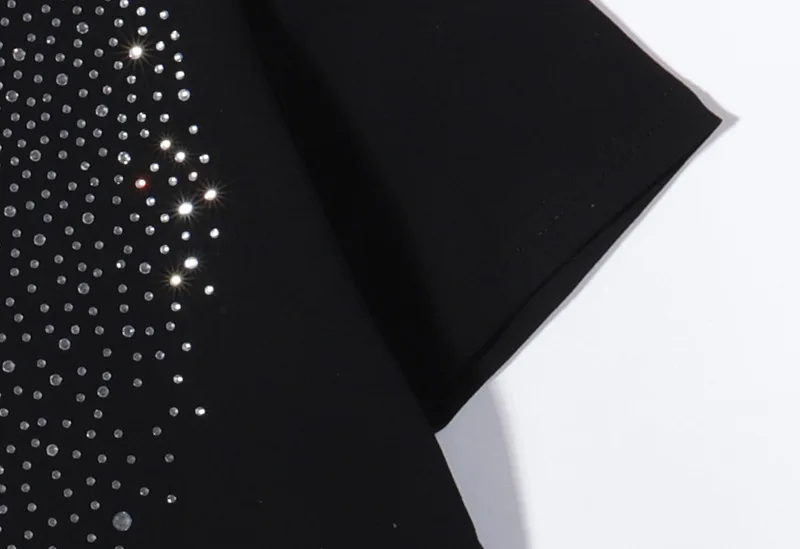 

2021 Summer Fashion Star Hot Diamond Classic Letter Logo Brand Luxury Design Wide Casual Loose Short Sleeve T-shirt Unisex A2