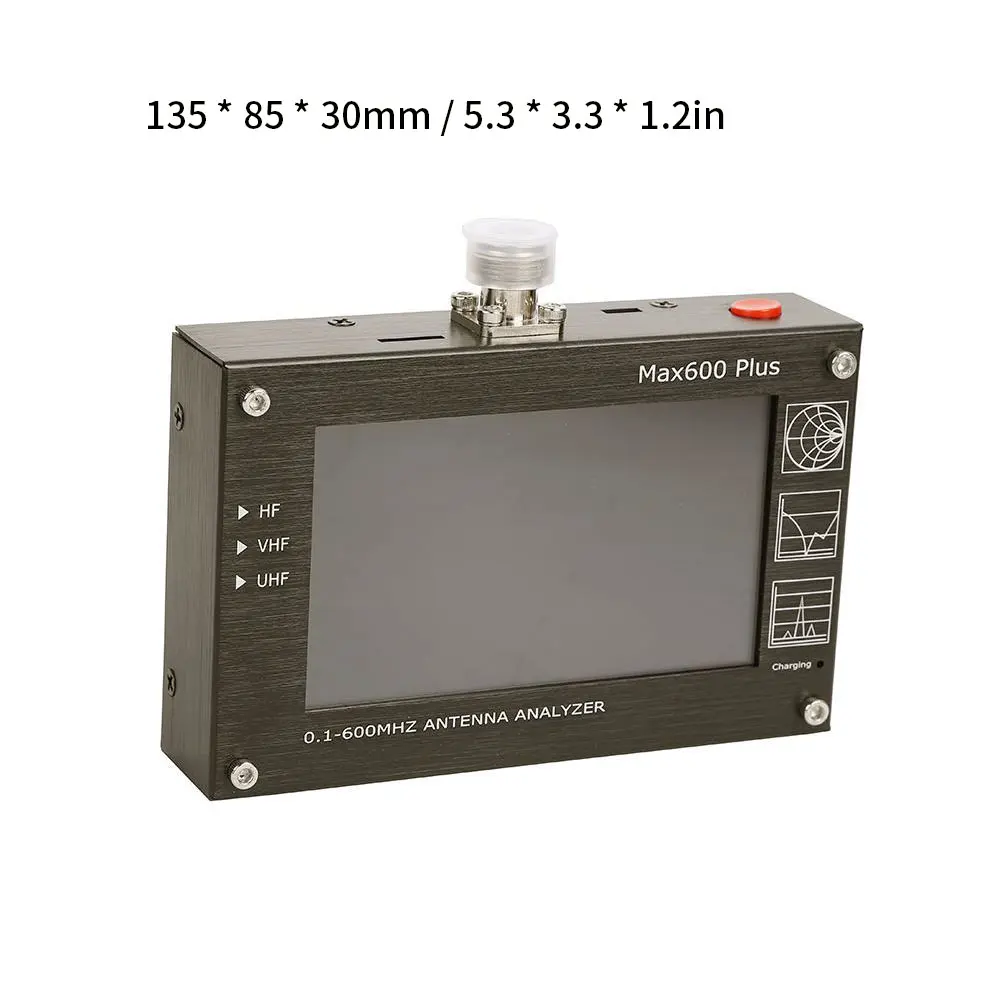 

Max600 Plus 0.1-1300MHz HF VHF UHF Antenna Analyzer Vector Network Analyzer Multimeter with 4.3inch TFT LCD Touch Screen