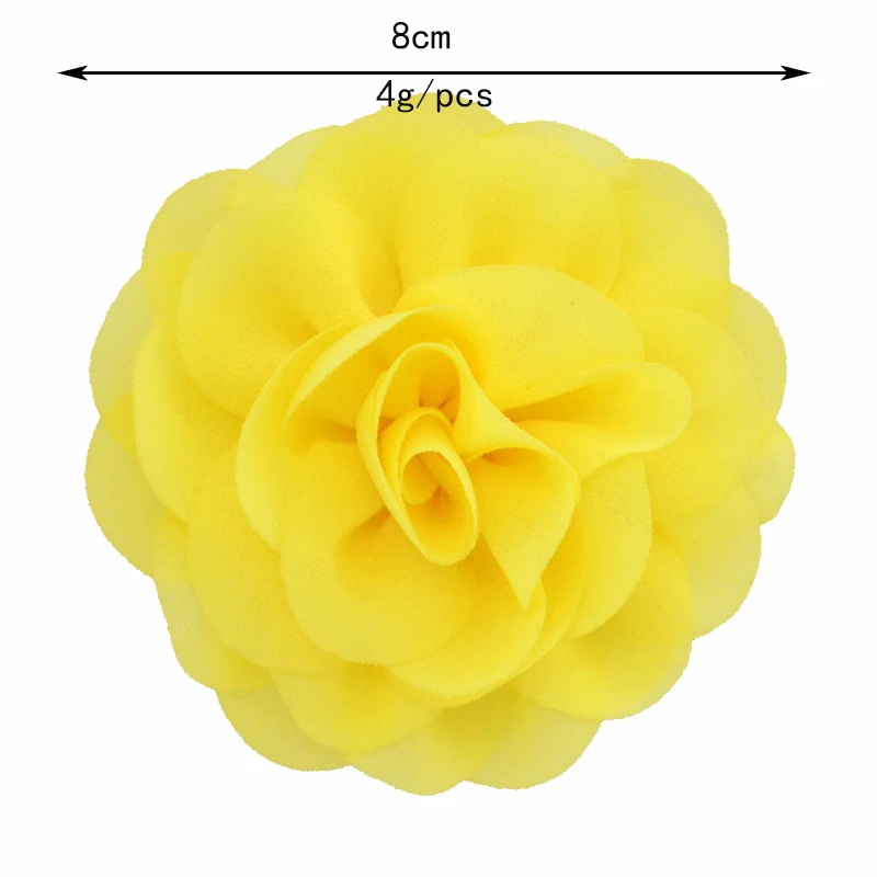 

Big size 5pcs/10pcs Flower Hair Clips For Girls Chiffon Hair Bow Fashion Cute Hairpin Children Head Wear Solid Hair Accessory