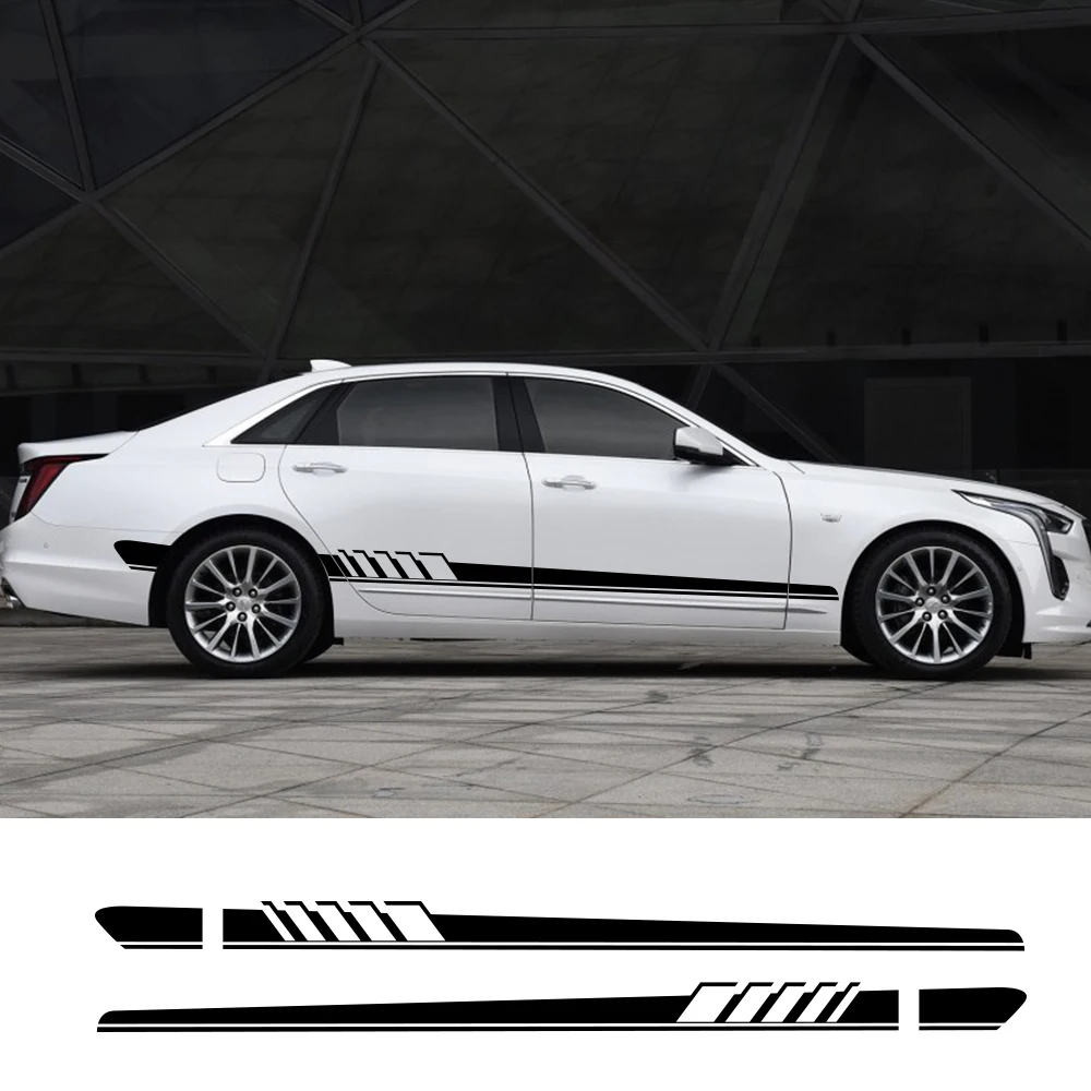 

For Cadillac ATS CTS Escalade XTS XT4 XT5 CT6 2Pcs Car Side Door Stickers Auto Vinyl Film Decals Styling Tuning Accessories