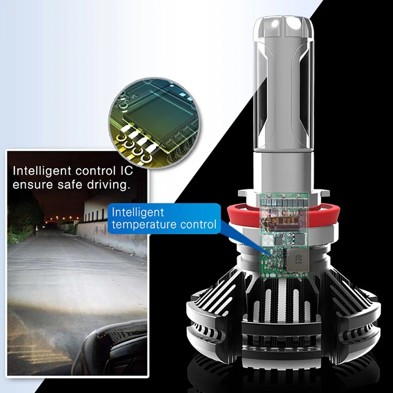 TF30 2 шт./лот светодиодные фары лампы Conversion Kit освещение 50W 6000LM H1 H11 HB3 9005 9006 Авто X3 зэс