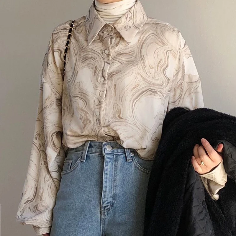 Ранняя весна не основной дизайн принт чернила отворот однобортный свободная