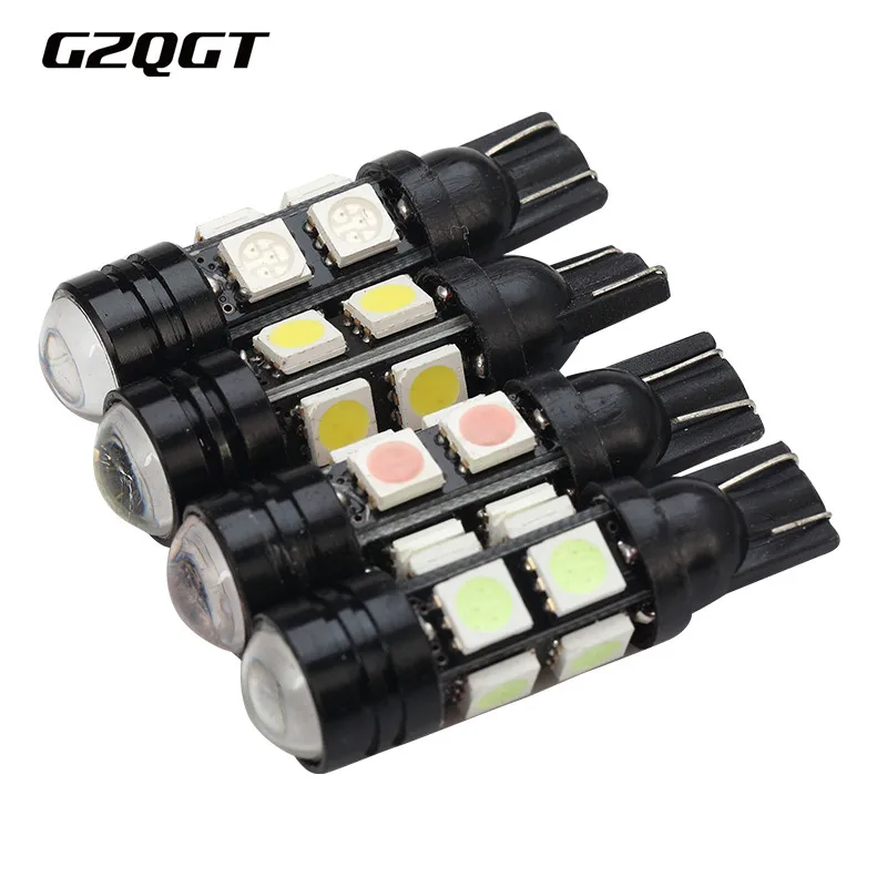 10 шт. 1 5 Вт светодиодные линзы T10 5050 8 SMD лампы W5W автомобильный индикатор