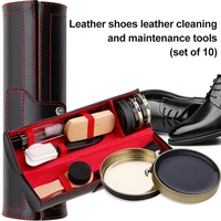 1 set leather shoes polish cleaning kit keep shiny clean tools for shoes bags d1