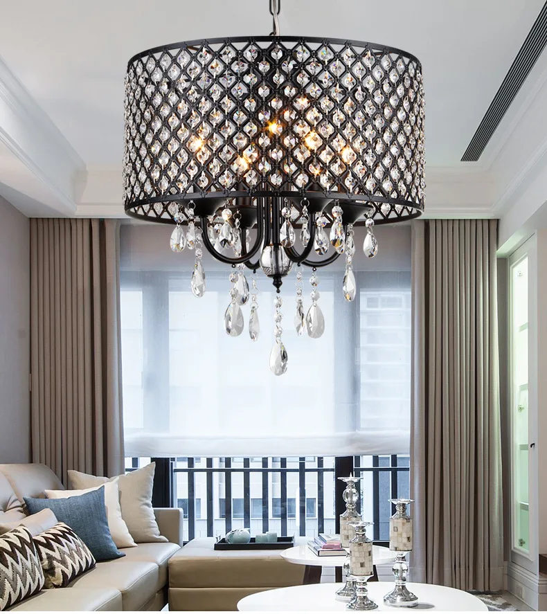 Металлическая ретро-люстра в американском стиле простой светильник сельском для