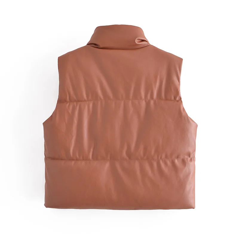 Black Pu Faux Leather Blazer Winter Vintage Cropped Jacket Women 2021 Chaquetas De Mujer Za Fashion Female Outwear Abrigo Vests