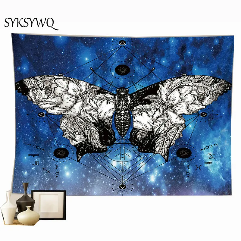 Богемная бабочка psychedelic Гобелен Мандала настенное одеяло в общежитии домашний