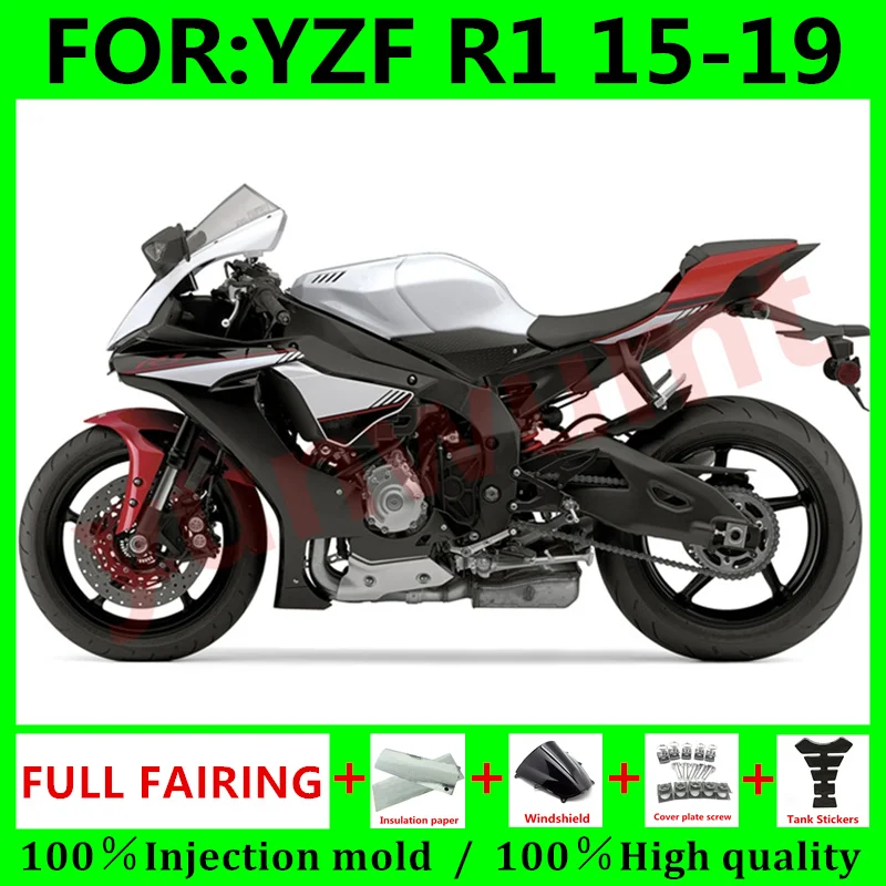 

Новый комплект обтекателей для мотоцикла ABS для YAMAHA YZFR1 2015 2016 2017 2018 YZF R1 15 16 17 18 19 YZF1000 Обтекатели черные Серебряные