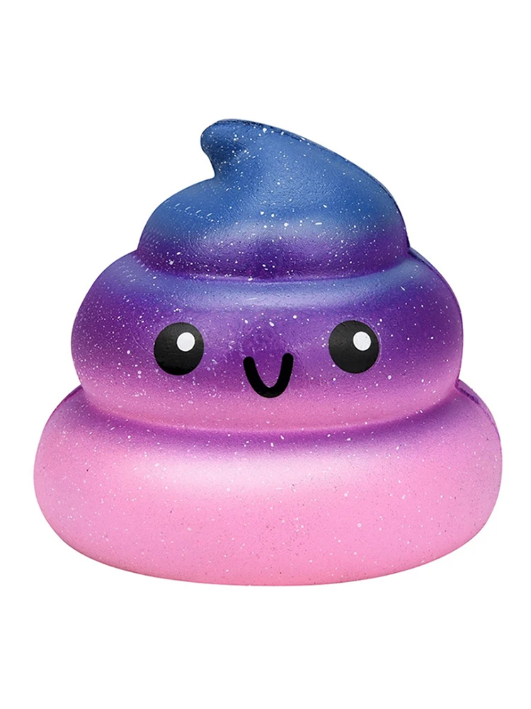 New Galaxy Colorful Poo Squishy Slow Rising Kawaii Soft Squeeze Toy Simulation Cream Scented Stress Relief Kid Baby Gift Toy