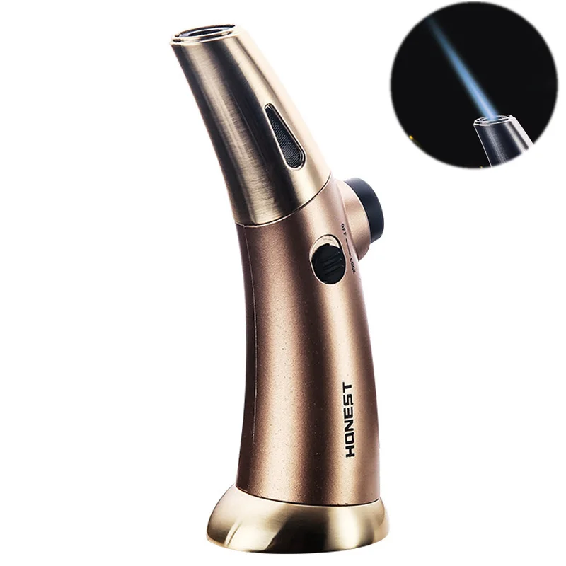 Honest Table Blow Torch Lighter Refillable Windproof Straight Flame Jet Gun Lighters with Fire Lock Free Your Hands for Cooking | Дом и сад