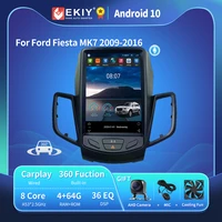 ekiy for ford fiesta mk7 2009 2016 android 10 car gps navigation radio stereos multimedia vertical tesla screen 2 din dvd player