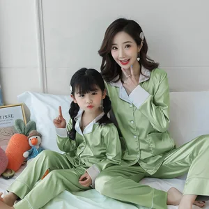 Пижама шелковая для мальчиков и девочек, с длинным рукавом