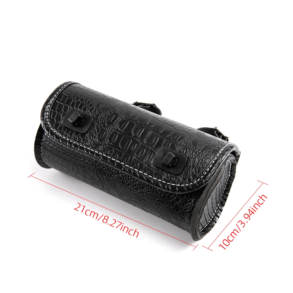 Сумка кожаная для седла Harley Sportster Chopper Bobber Cruiser Dyna Softail Saddlebag Leather Saddle Luggage PU Bags Front Fork Tool Bag toolbag on.