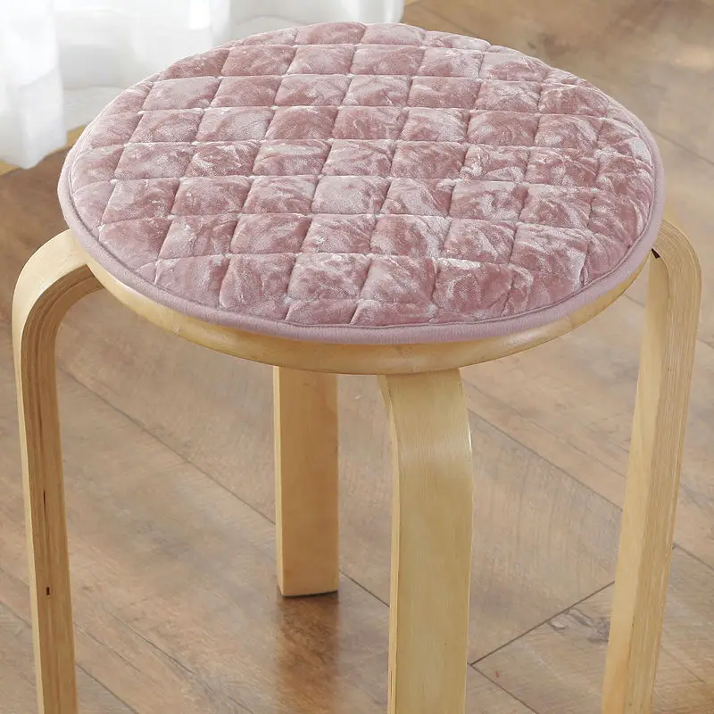 Winter Gold velvet Chair Pad Round Sponge Seat Dining Cushion Stool Fart Student dormitory | Дом и сад
