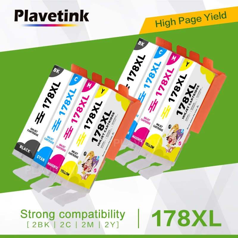 

Plavetink 8 шт. 178XL принтер картридж совместимый Замена для hp 178 XL для hp 178XL Photosmart C6380 C6300 принтер